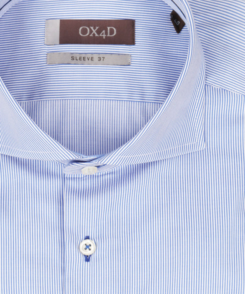 Blauw overhemd met pinstripe (Extra lange mouwen)